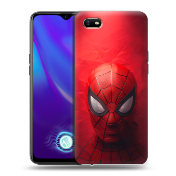 Силиконовый противоударный чехол на OPPO A1k с принтом Spiderman Человек паук