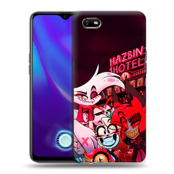 Силиконовый противоударный чехол на OPPO A1k с принтом Hazbin Hotel Отель Хазбин Силиконовый противоударный чехол на OPPO A1k с принтом Hazbin Hotel Отель Хазбин