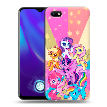 Силиконовый противоударный чехол на OPPO A1k с принтом My little pony Дружба чудо
