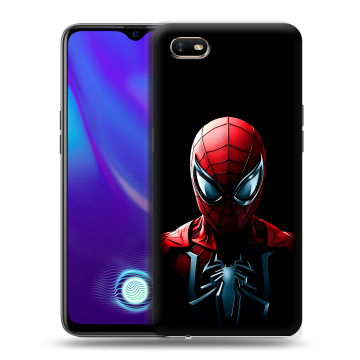 Силиконовый противоударный чехол на OPPO A1k с принтом Spiderman Человек паук