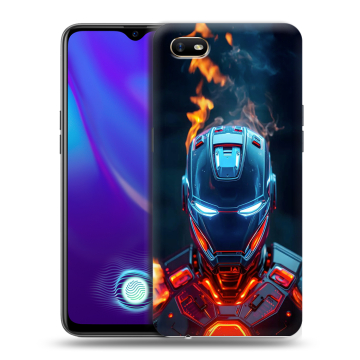 Силиконовый противоударный чехол на OPPO A1k с принтом IronMan Железный человек Силиконовый противоударный чехол на OPPO A1k с принтом IronMan Железный человек