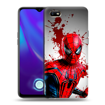 Силиконовый противоударный чехол на OPPO A1k с принтом Spiderman Человек паук Силиконовый противоударный чехол на OPPO A1k с принтом Spiderman Человек паук