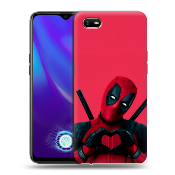 Силиконовый противоударный чехол на OPPO A1k с принтом Дедпул Deadpool Силиконовый противоударный чехол на OPPO A1k с принтом Дедпул Deadpool