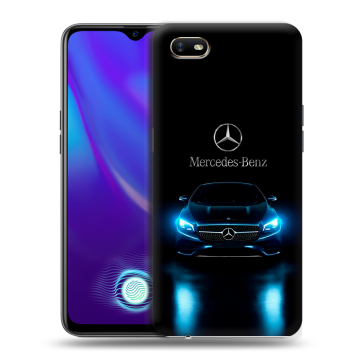 Силиконовый противоударный чехол на OPPO A1k с принтом Mercedes Мерседес