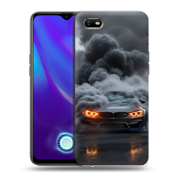 Силиконовый противоударный чехол на OPPO A1k с принтом BMW БМВ