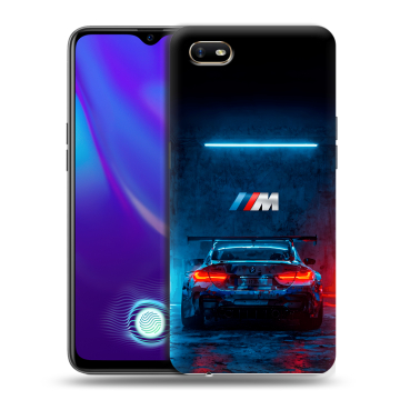 Силиконовый противоударный чехол на OPPO A1k с принтом BMW БМВ