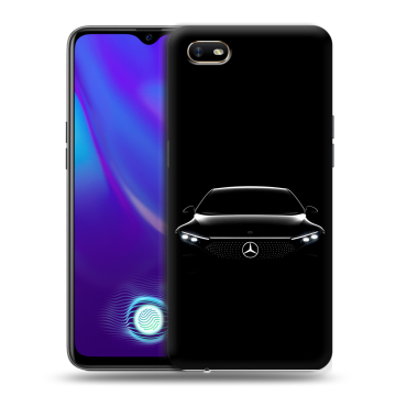 Силиконовый противоударный чехол на OPPO A1k с принтом Mercedes Мерседес