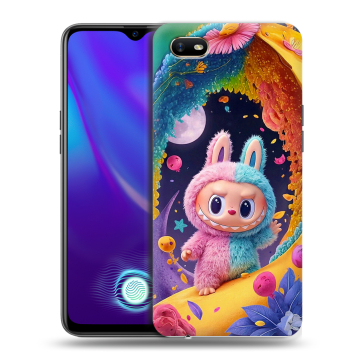 Силиконовый противоударный чехол на OPPO A1k с принтом Labubu Лабубу Силиконовый противоударный чехол на OPPO A1k с принтом Labubu Лабубу