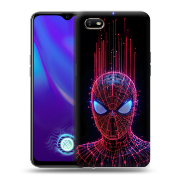 Силиконовый противоударный чехол на OPPO A1k с принтом Spiderman Человек паук