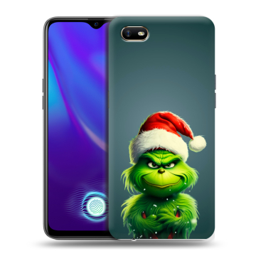 Силиконовый противоударный чехол на OPPO A1k с принтом Новый год Силиконовый противоударный чехол на OPPO A1k с принтом Новый год