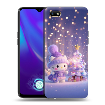 Силиконовый противоударный чехол на OPPO A1k с принтом Новый год Силиконовый противоударный чехол на OPPO A1k с принтом Новый год