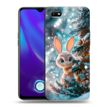 Силиконовый противоударный чехол на OPPO A1k с принтом Новый год Силиконовый противоударный чехол на OPPO A1k с принтом Новый год