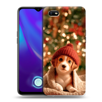 Силиконовый противоударный чехол на OPPO A1k с принтом Новый год Силиконовый противоударный чехол на OPPO A1k с принтом Новый год