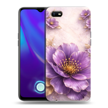 Силиконовый противоударный чехол на OPPO A1k с принтом женский