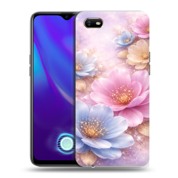 Силиконовый противоударный чехол на OPPO A1k с принтом женский