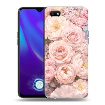 Силиконовый противоударный чехол на OPPO A1k с принтом женский