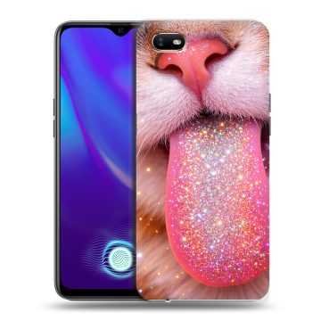 Силиконовый противоударный чехол на OPPO A1k с принтом для девочек Силиконовый противоударный чехол на OPPO A1k с принтом для девочек