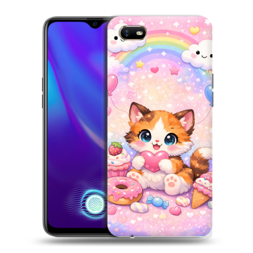 Силиконовый противоударный чехол на OPPO A1k с принтом для девочек