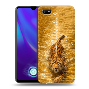 Силиконовый противоударный чехол на OPPO A1k с принтом женский