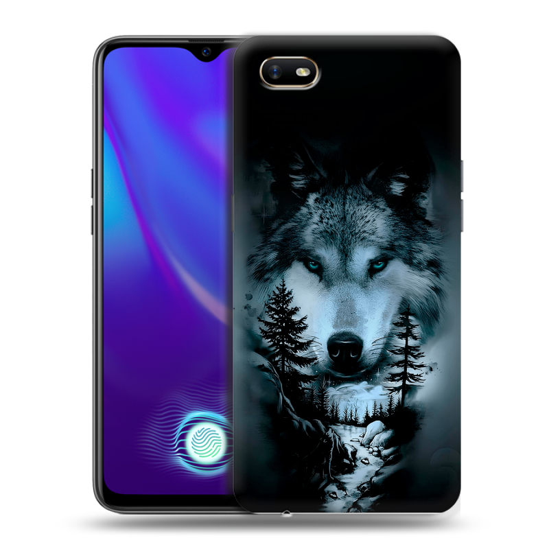 Пластиковый чехол на OPPO A1k с принтом Лесной волк Пластиковый чехол на OPPO A1k с принтом Лесной волк