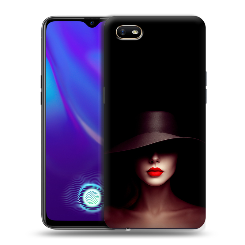 Пластиковый чехол на OPPO A1k с принтом Девушка в шляпе Пластиковый чехол на OPPO A1k с принтом Девушка в шляпе