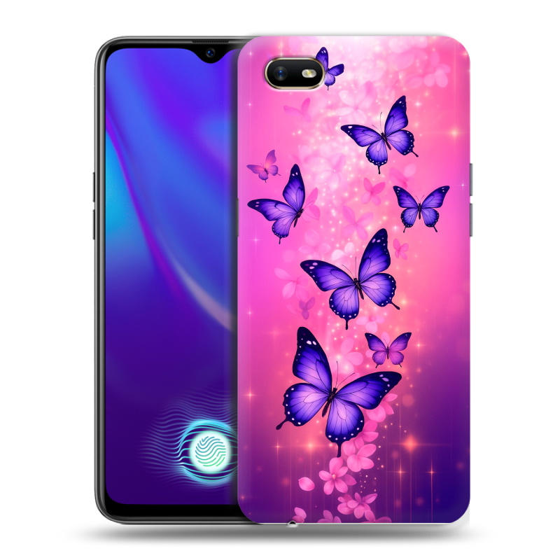 Пластиковый чехол на OPPO A1k с принтом Бабочки Пластиковый чехол на OPPO A1k с принтом Бабочки