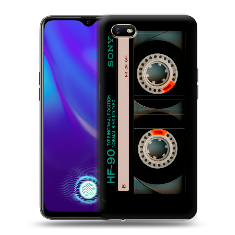 Силиконовый противоударный чехол на OPPO A1k с принтом Кассета Силиконовый противоударный чехол на OPPO A1k с принтом Кассета