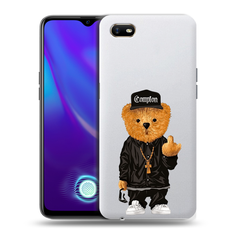 Пластиковый чехол на OPPO A1k с принтом Мишка Пластиковый чехол на OPPO A1k с принтом Мишка