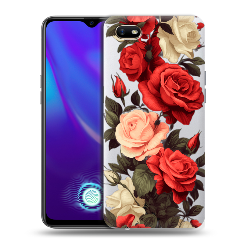 Пластиковый чехол на OPPO A1k с принтом Розы Пластиковый чехол на OPPO A1k с принтом Розы