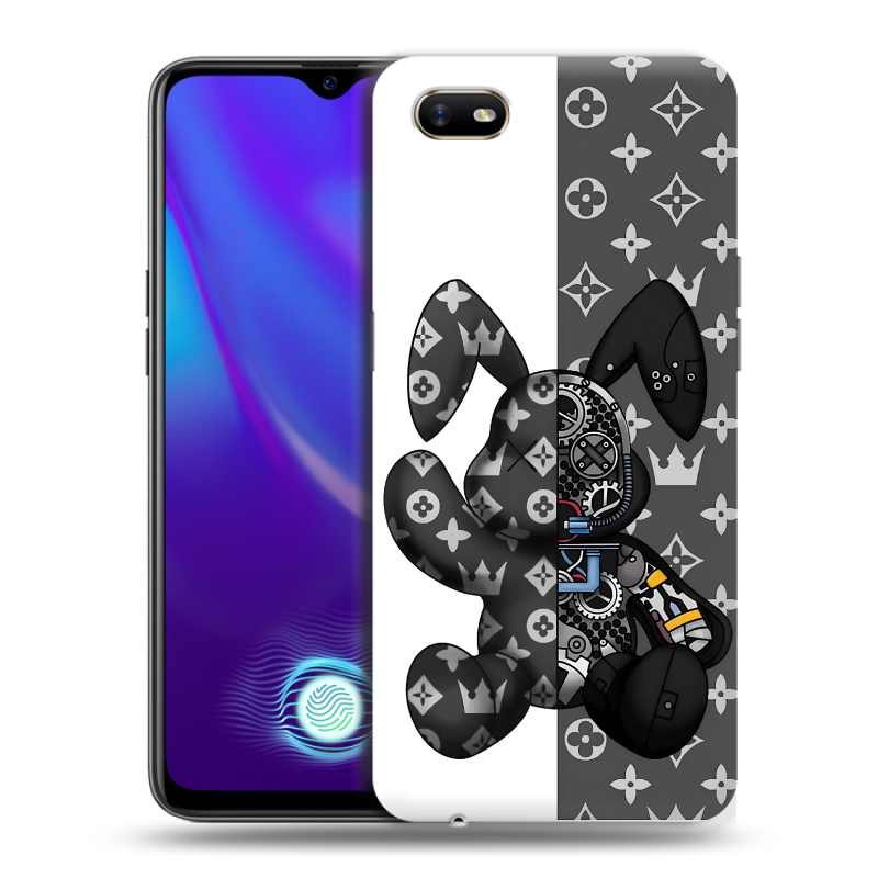 Силиконовый противоударный чехол на OPPO A1k с принтом Луи робот Силиконовый противоударный чехол на OPPO A1k с принтом Луи робот