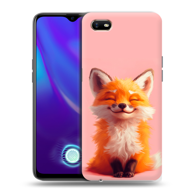 Силиконовый противоударный чехол на OPPO A1k с принтом милая лиса Силиконовый противоударный чехол на OPPO A1k с принтом милая лиса