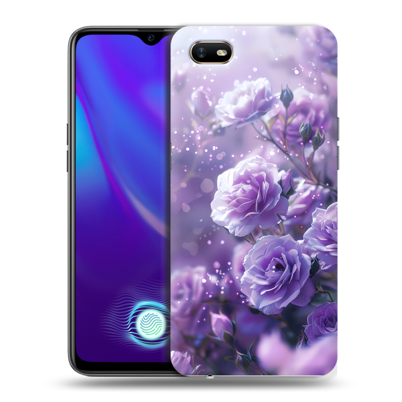 Силиконовый противоударный чехол на OPPO A1k с принтом Розы цветы Силиконовый противоударный чехол на OPPO A1k с принтом Розы цветы