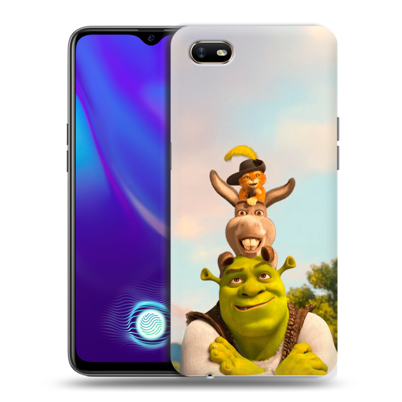 Силиконовый противоударный чехол на OPPO A1k с принтом Шрек Shrek Силиконовый противоударный чехол на OPPO A1k с принтом Шрек Shrek