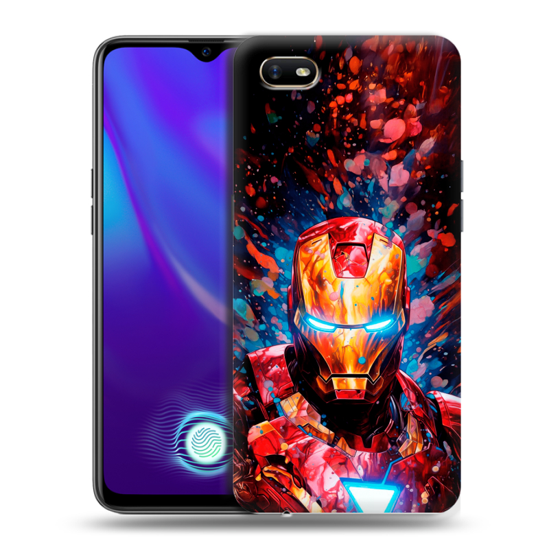 Пластиковый чехол на OPPO A1k с принтом Железный человек Ironman Пластиковый чехол на OPPO A1k с принтом Железный человек Ironman