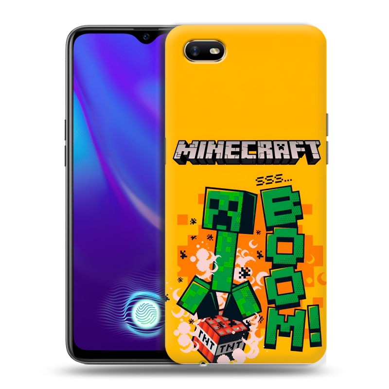 Силиконовый противоударный чехол на OPPO A1k с принтом Майнкрафт Minecraft Силиконовый противоударный чехол на OPPO A1k с принтом Майнкрафт Minecraft