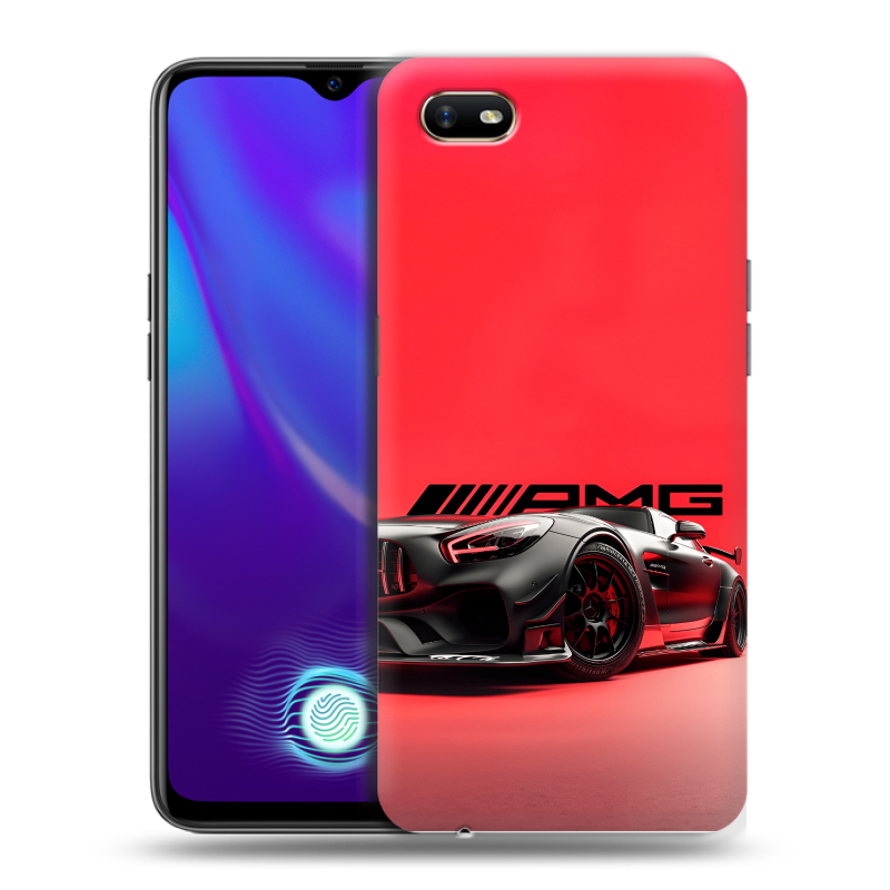 Силиконовый противоударный чехол на OPPO A1k с принтом Мерседес Mercedes AMG Силиконовый противоударный чехол на OPPO A1k с принтом Мерседес Mercedes AMG