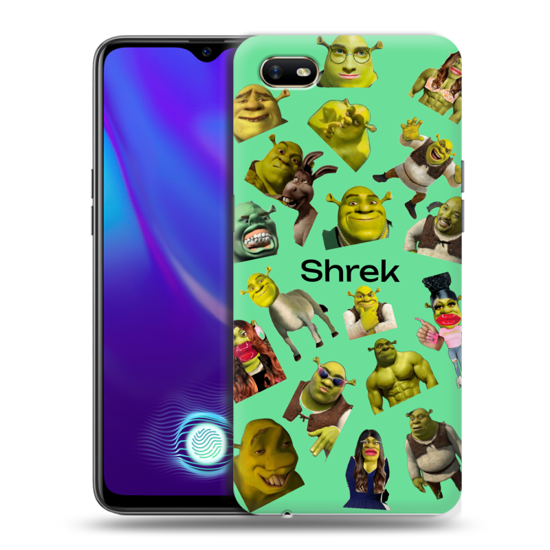 Пластиковый чехол на OPPO A1k с принтом Шрек Shrek Пластиковый чехол на OPPO A1k с принтом Шрек Shrek