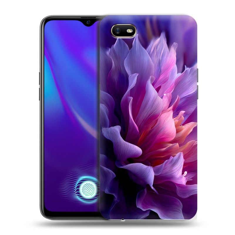 Силиконовый противоударный чехол на OPPO A1k с принтом женский цветы Силиконовый противоударный чехол на OPPO A1k с принтом женский цветы