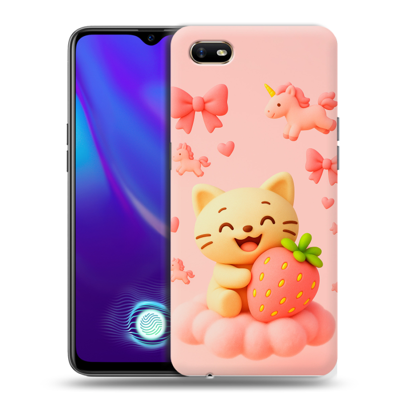 Силиконовый противоударный чехол на OPPO A1k с принтом для девочек Силиконовый противоударный чехол на OPPO A1k с принтом для девочек
