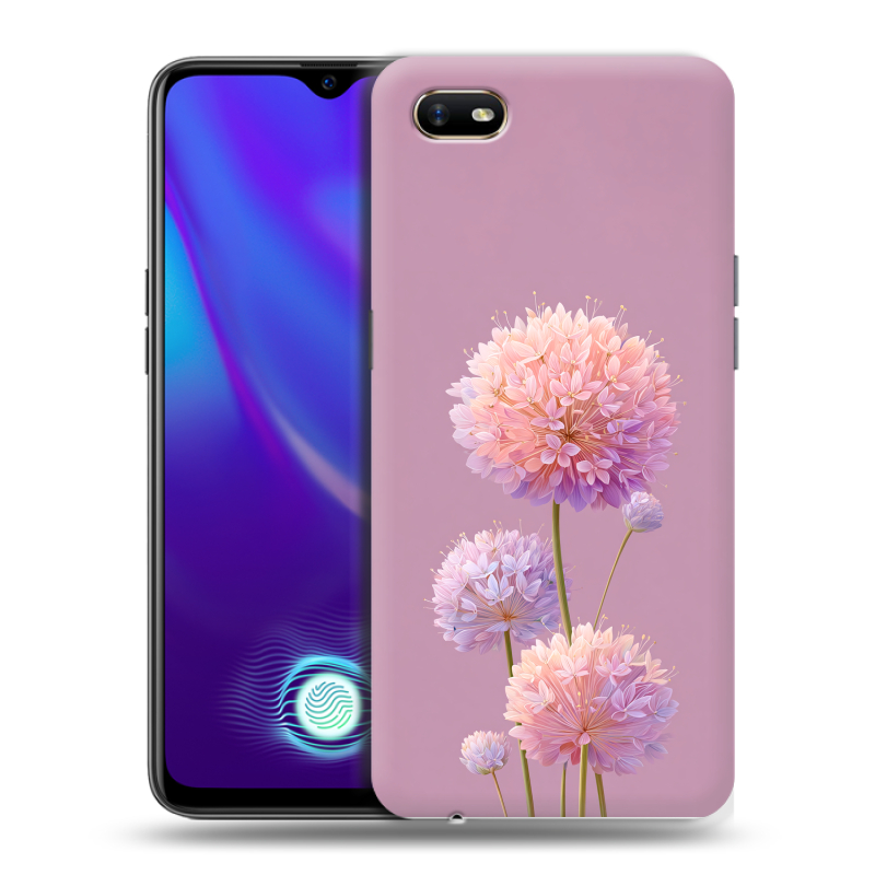 Силиконовый противоударный чехол на OPPO A1k с принтом Цветы Силиконовый противоударный чехол на OPPO A1k с принтом Цветы