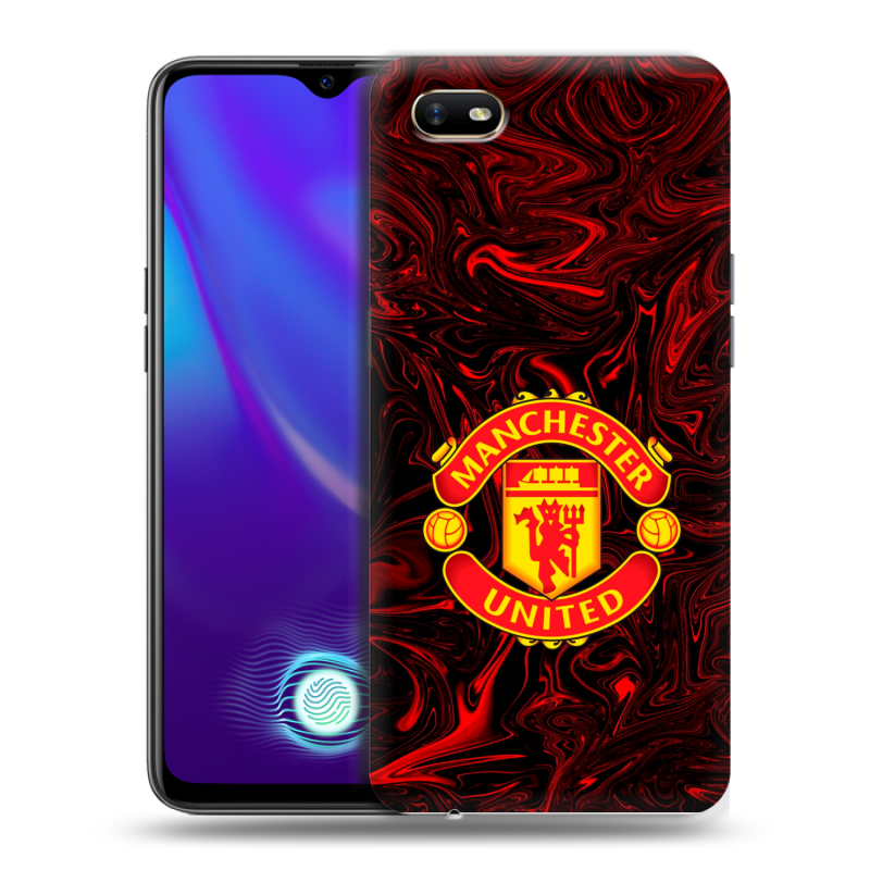 Силиконовый противоударный чехол на OPPO A1k с принтом Manchester United Силиконовый противоударный чехол на OPPO A1k с принтом Manchester United