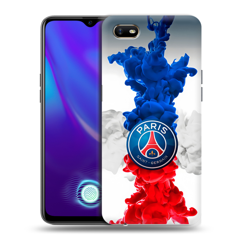 Силиконовый противоударный чехол на OPPO A1k с принтом PSG ПСЖ Силиконовый противоударный чехол на OPPO A1k с принтом PSG ПСЖ