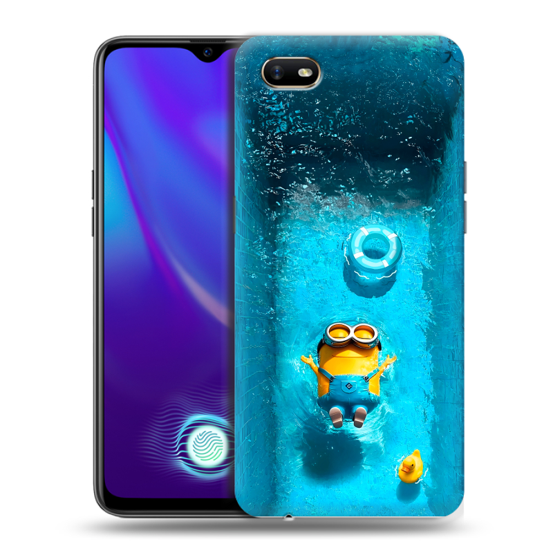 Силиконовый противоударный чехол на OPPO A1k с принтом Миньоны Силиконовый противоударный чехол на OPPO A1k с принтом Миньоны