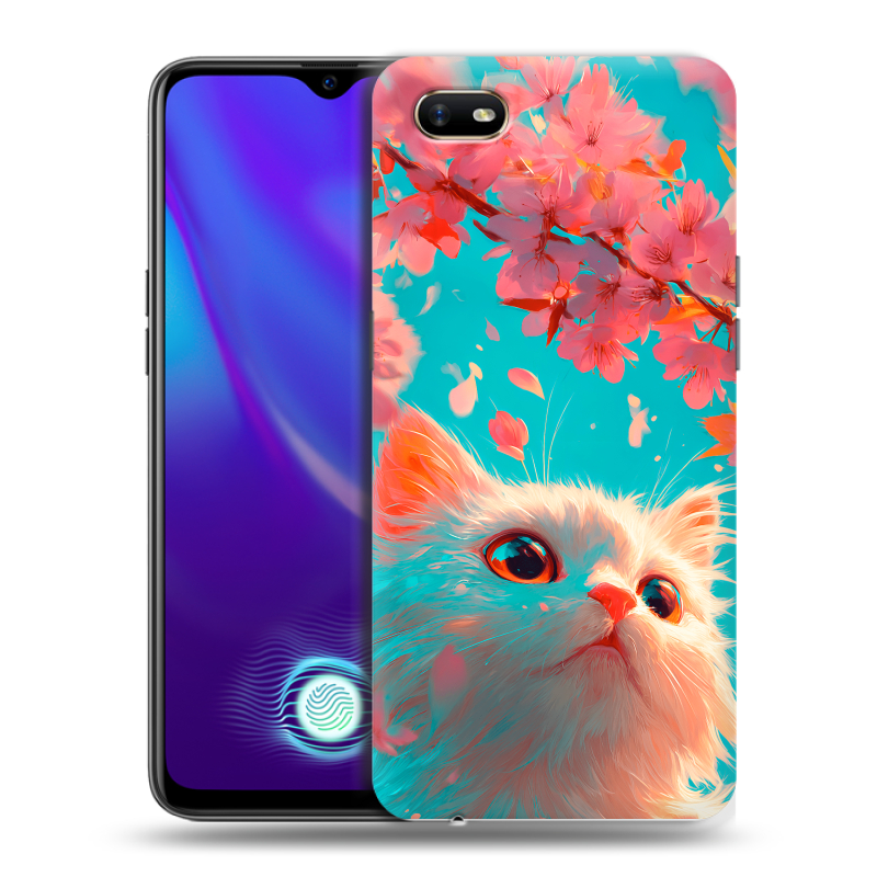 Пластиковый чехол на OPPO A1k с принтом Красивый кот Пластиковый чехол на OPPO A1k с принтом Красивый кот
