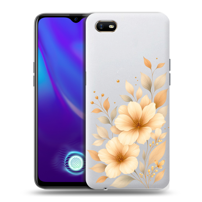 Силиконовый противоударный чехол на OPPO A1k с принтом для девушки Силиконовый противоударный чехол на OPPO A1k с принтом для девушки
