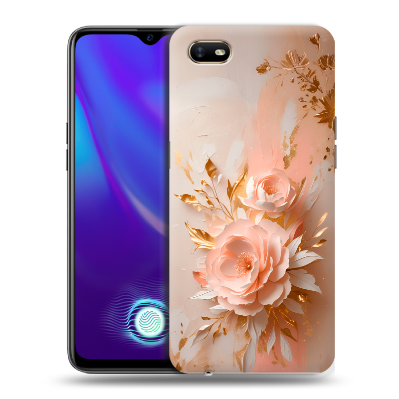 Силиконовый противоударный чехол на OPPO A1k с принтом женский Силиконовый противоударный чехол на OPPO A1k с принтом женский