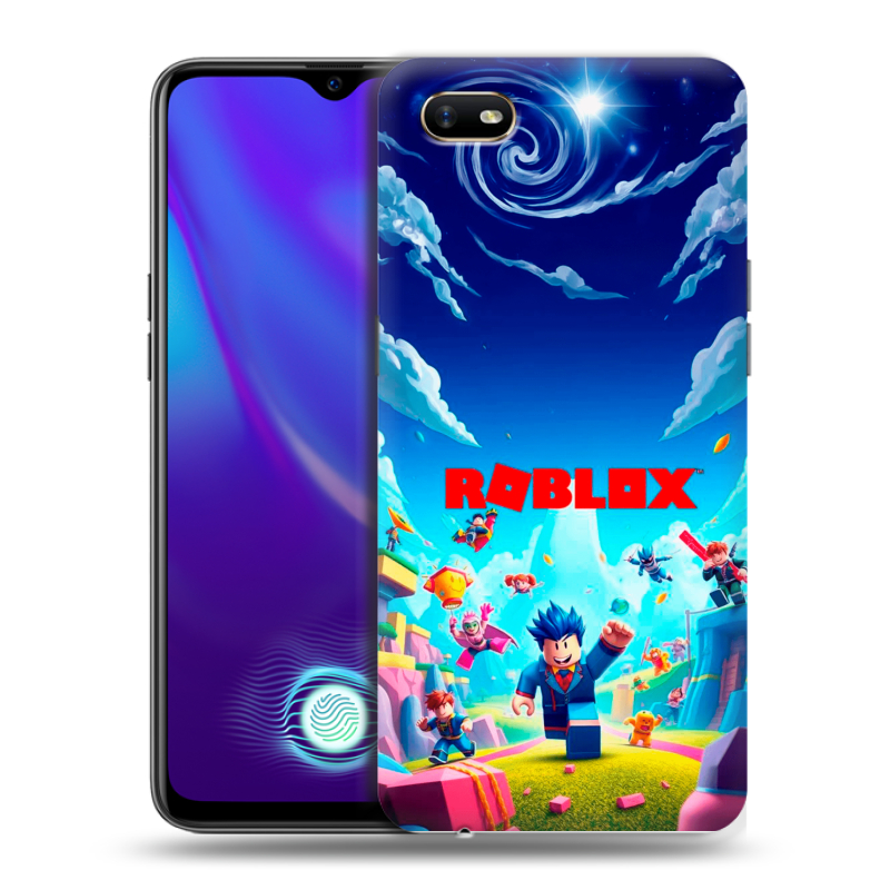 Пластиковый чехол на OPPO A1k с принтом Roblox Роблокс Пластиковый чехол на OPPO A1k с принтом Roblox Роблокс