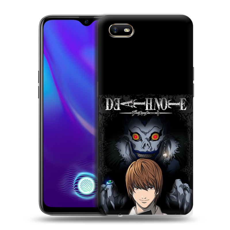 Силиконовый противоударный чехол на OPPO A1k с принтом Death note Тетрадь смерти Силиконовый противоударный чехол на OPPO A1k с принтом Death note Тетрадь смерти