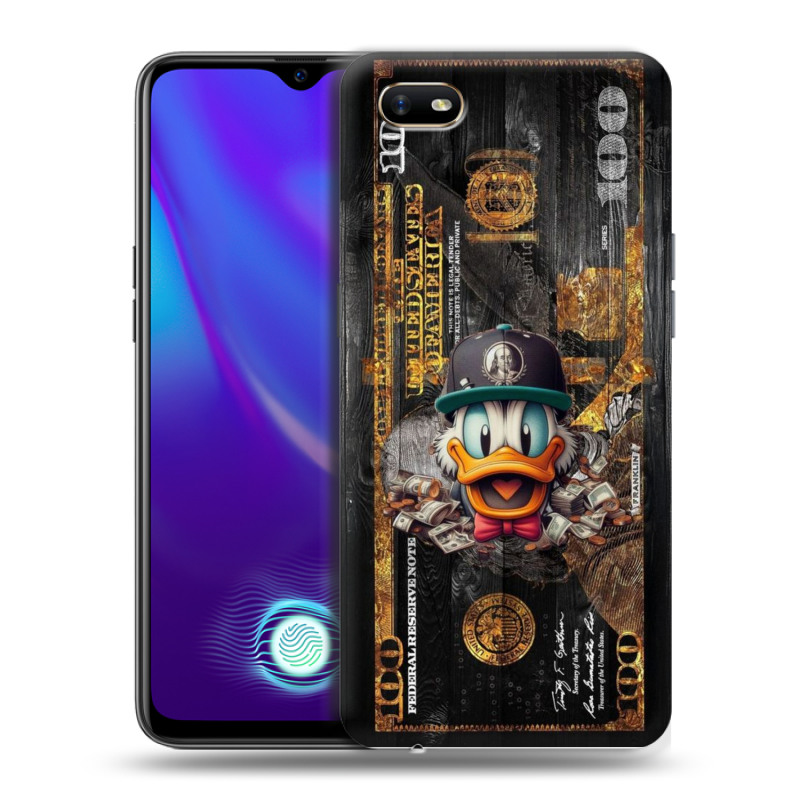 Пластиковый чехол на OPPO A1k с принтом Дональд Дак Доллар Пластиковый чехол на OPPO A1k с принтом Дональд Дак Доллар