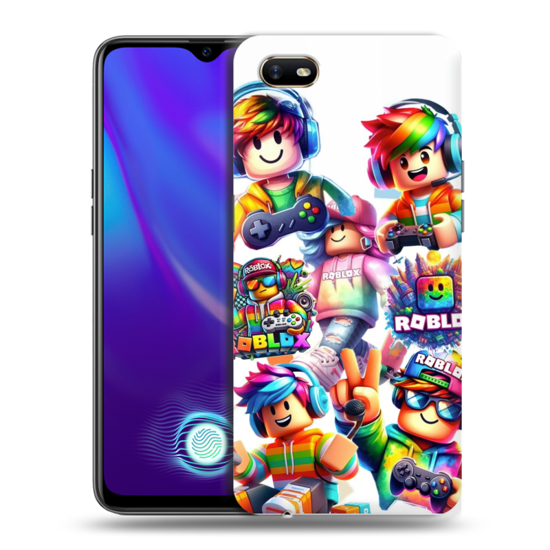 Пластиковый чехол на OPPO A1k с принтом Roblox Роблокс Пластиковый чехол на OPPO A1k с принтом Roblox Роблокс